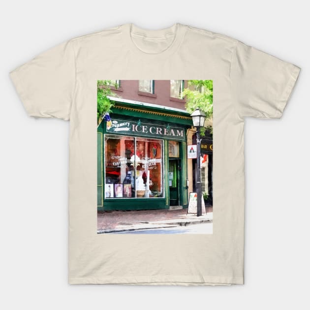 Alexandria VA - Ice Cream Parlor T-Shirt by SusanSavad